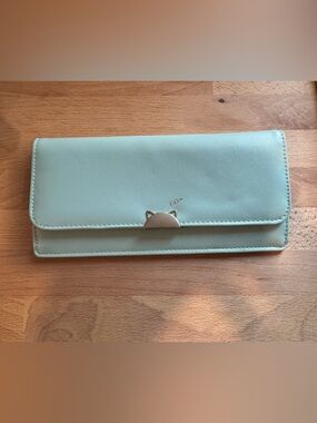 Miniso Life Aqua Blue & Pink Cat Wallet - Never Used!